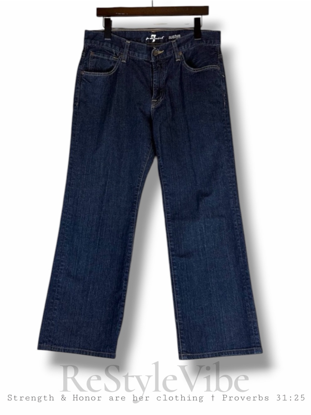 7 FOR ALL MANKIND Men’s Size 33 Denim Jeans Austyn Style Bootcut Fit Stretch